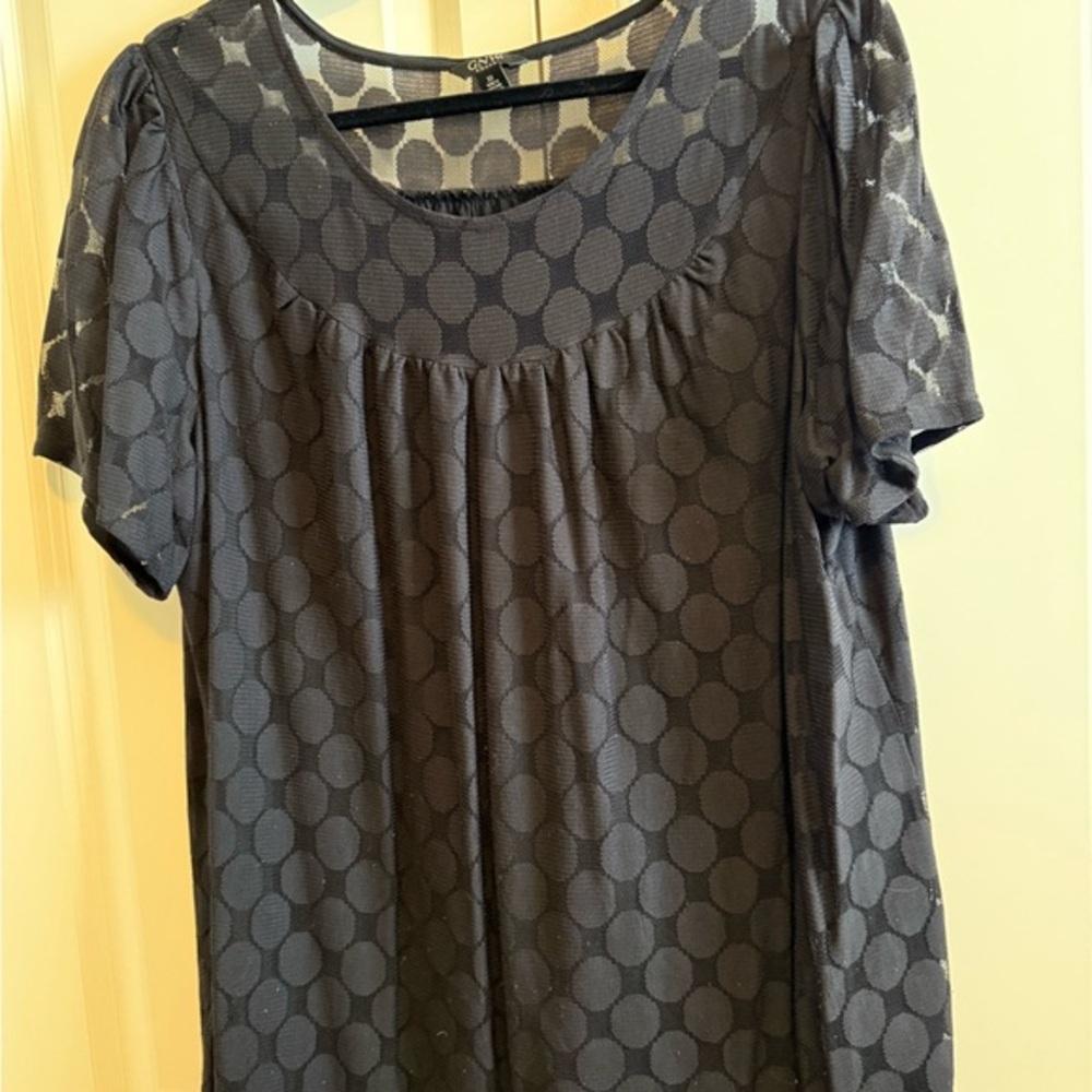 GNW Black Polka Dot Pattern Blouse